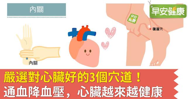 嚴選對心臟好的3個穴道!通血降血壓,心臟越來越健康